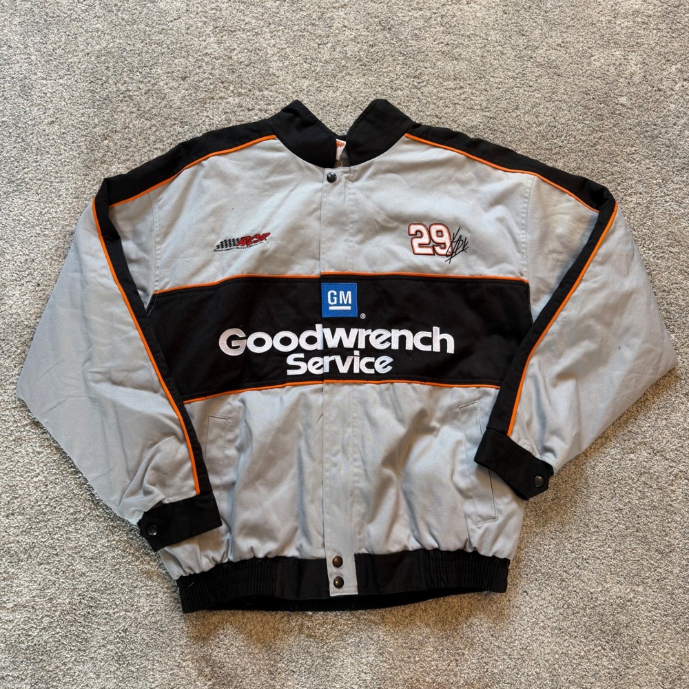Winners Circle Kevin Harvick 29 GM Goodwrench Racing Jacket Mens Large Grey